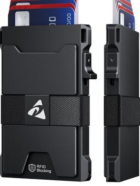 Slim RFID Blocking Card Holder Wallet - Black